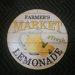 Farmers Market Lemonaide Metal Sign